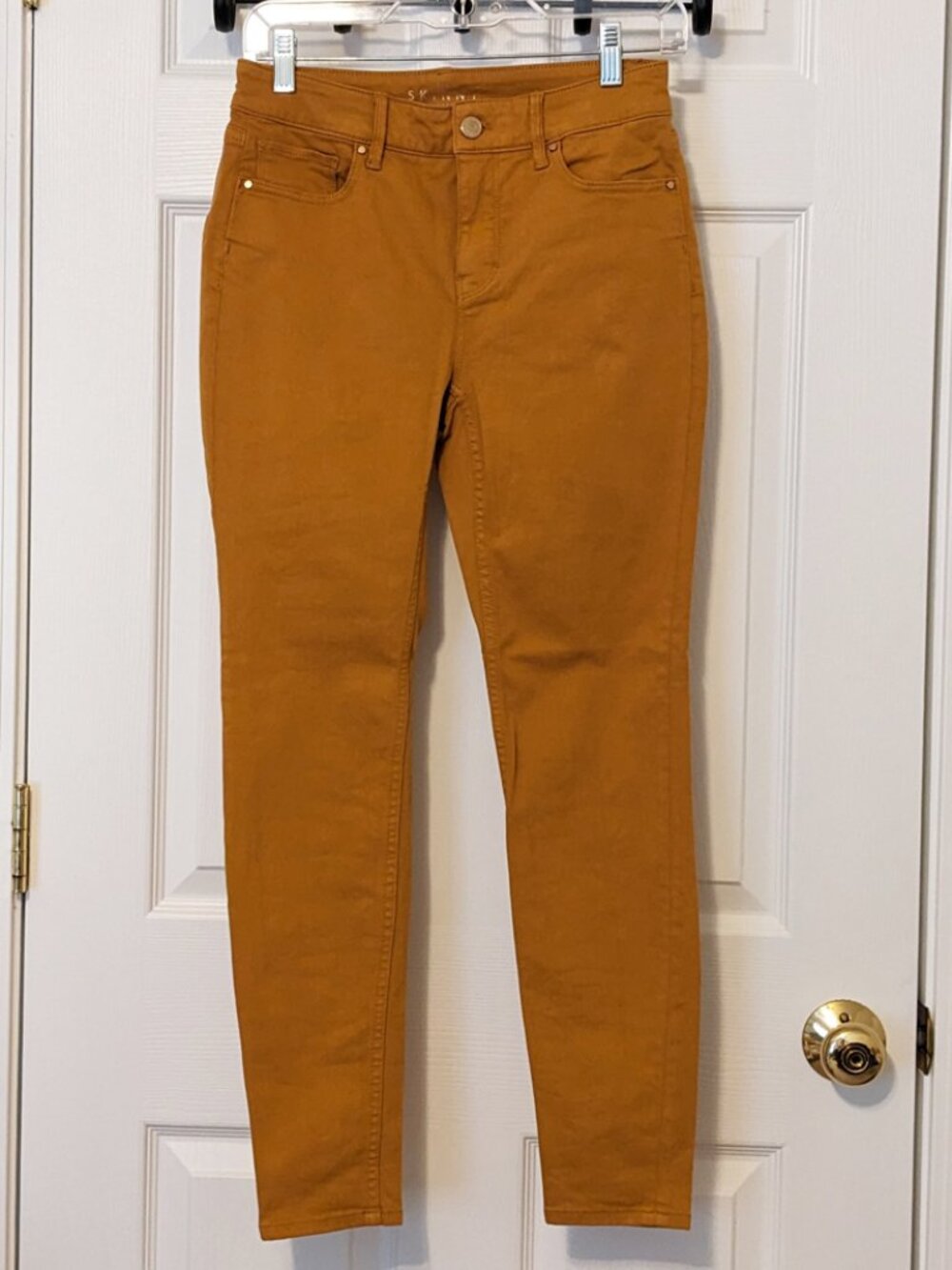 White House Black Market Skinny Ankle Golden Yellow Pants